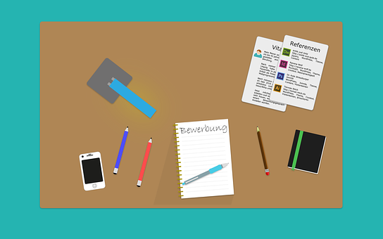 Desktop, Bewerbung, Mediengestalter