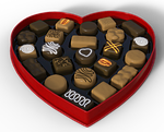 heart, chocolates, gift