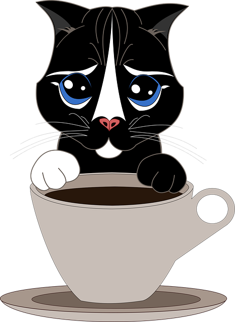 Free cat mascot cup vector