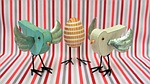 birds, wooden, egg