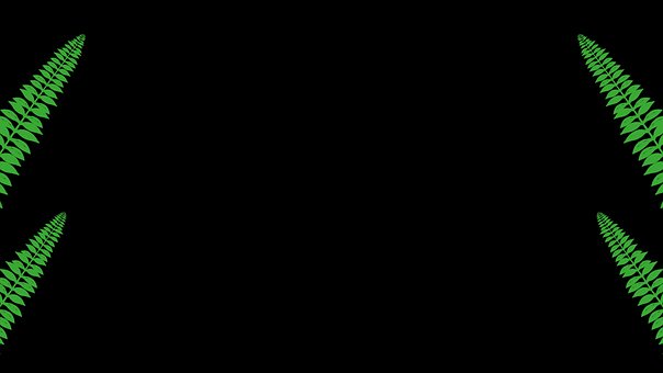 Mørk, Sort, Grøn, Blade, Gren, Banner