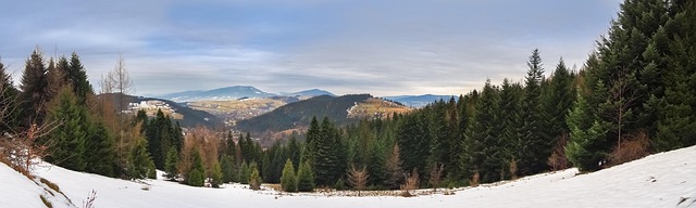 Landschap, Panorama, Bergen, Sneeuw