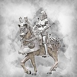 armour, knight, horse