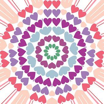 Herz-Kreis, Herzen, Valentinstag, Kreis