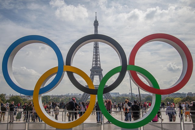 olympic rings, paris, tourism, sports, sky, city, travel, outdoors, architecture, landmark, tower, eiffel tower, summer, people, olympic rings, olympic rings, olympic rings, olympic rings, olympic rings