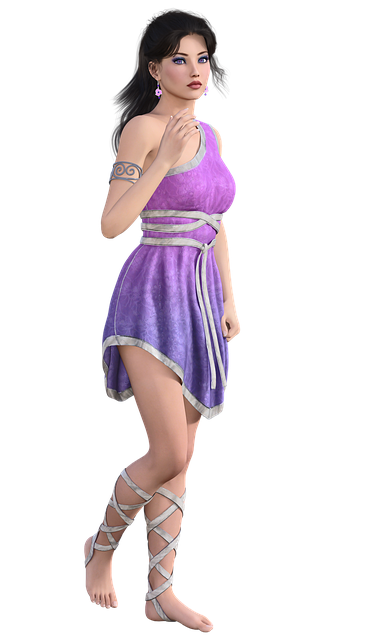 Free feminine character pretty girl illustration