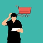 shopping, confused, tablet
