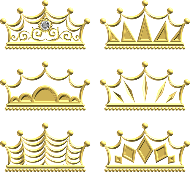 Aur, Coroană, Ornamentat, Metal