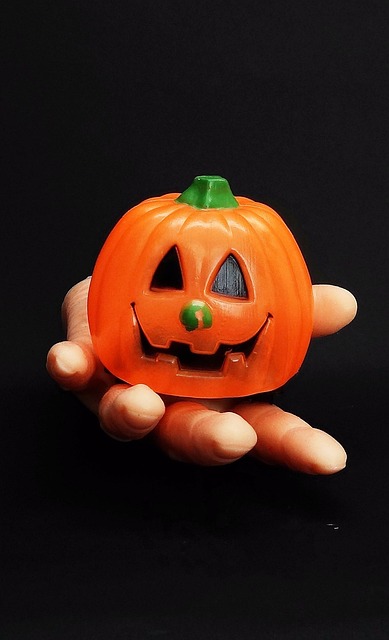 Halloween, Græskar, Hånd, Ansigt, Finger