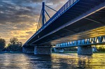 bridge, waters, river