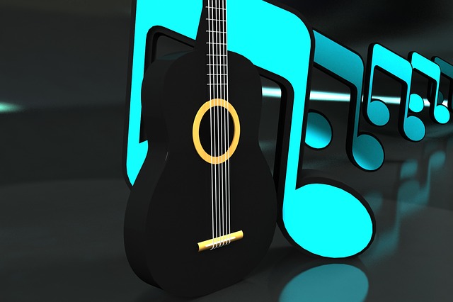 Free dream music guitar illustration