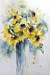 watercolour, flower, nature