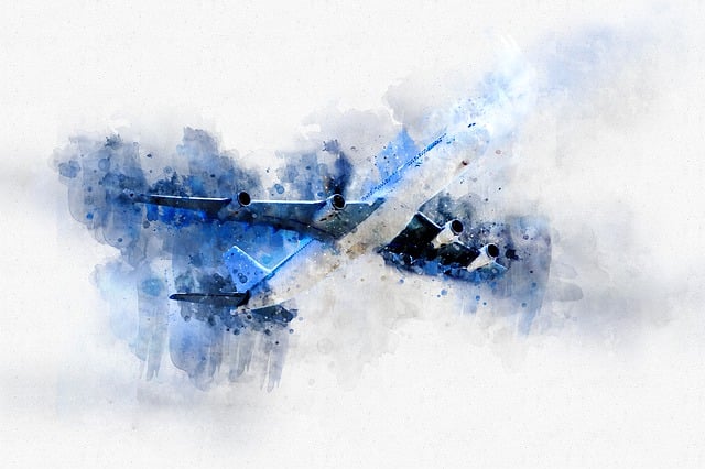 Download free HD stock image of Plane Air Free plane air watercolor illustration