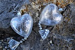heart, glass, transparent