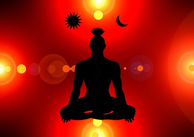 Free meditation silhouette woman illustration