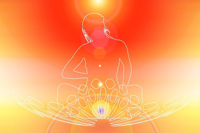 Free meditation silhouette woman illustration