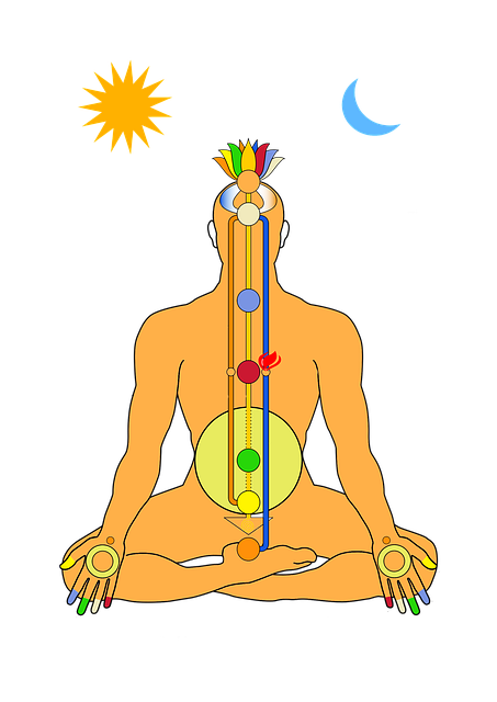 Free chakra energy centers body illustration