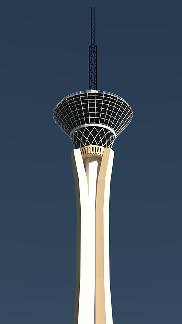 Free stratosphere tower las vegas tower illustration