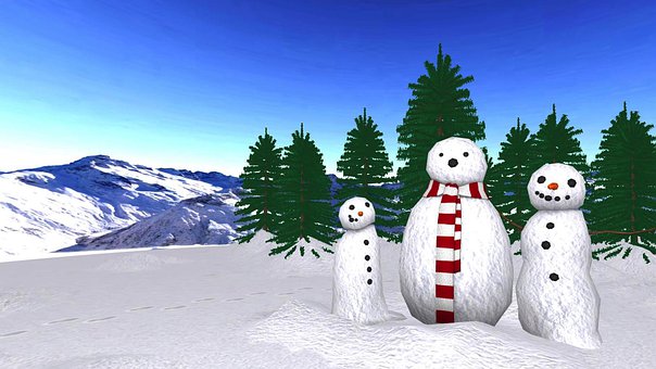 Snemænd, Vinter, Snemand, Jul, Hvid
