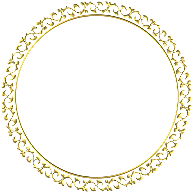 Guld, Ramme, Rund, Grænse, Dekoration