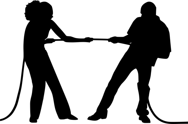 Free silhouette relationship conflict illustration