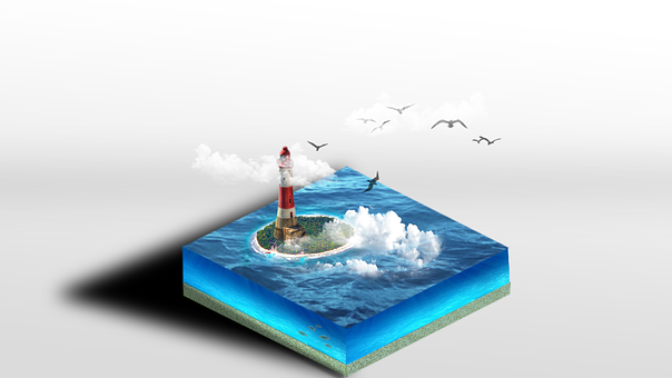 Free Sea Lighthouse illustration and picture