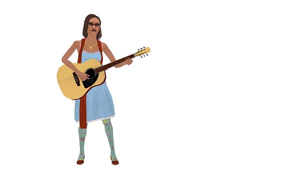Guitar, Kvinde, Musiker, Musik, Unge