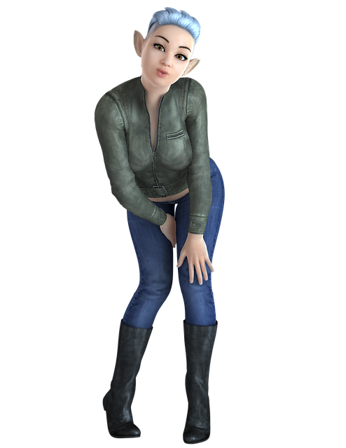 Free girl elf pose illustration