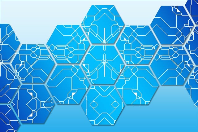 Free blockchain data records illustration