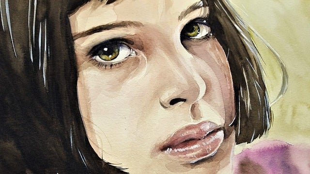 Free art painting a woman illustration