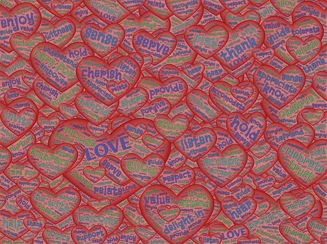 Free love hearts valentines illustration