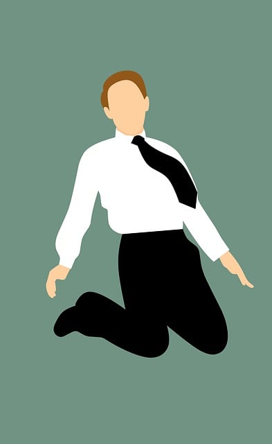 Free flying ambitious boss illustration