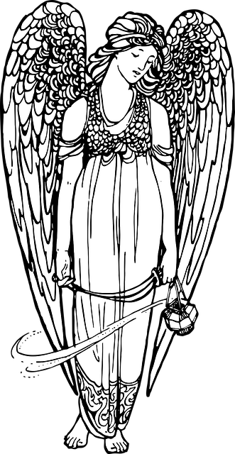 Free angel faith love vector