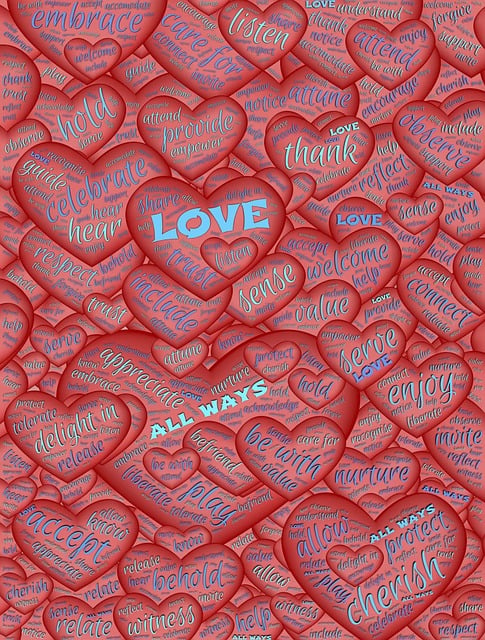 Free love hearts valentine illustration