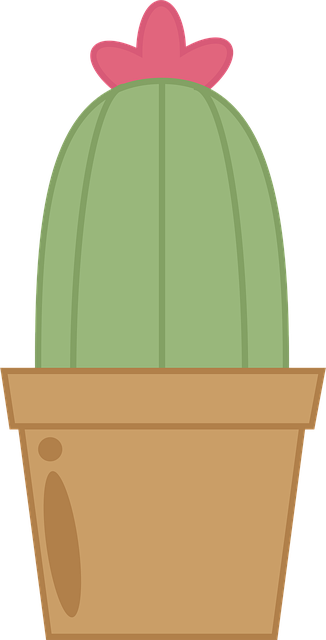 Free cactus cute flower background vector