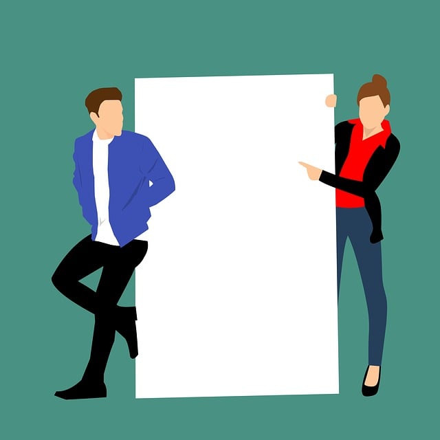 Free board advertisement man illustration