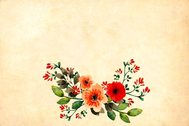 Free flower background vintage illustration