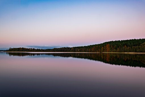Gewässer, See, Fluss, Reflexion, Natur