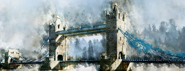 Free tower bridge watercolor bridge illustration