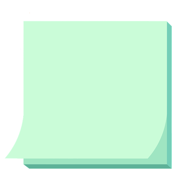 Free green paper note illustration