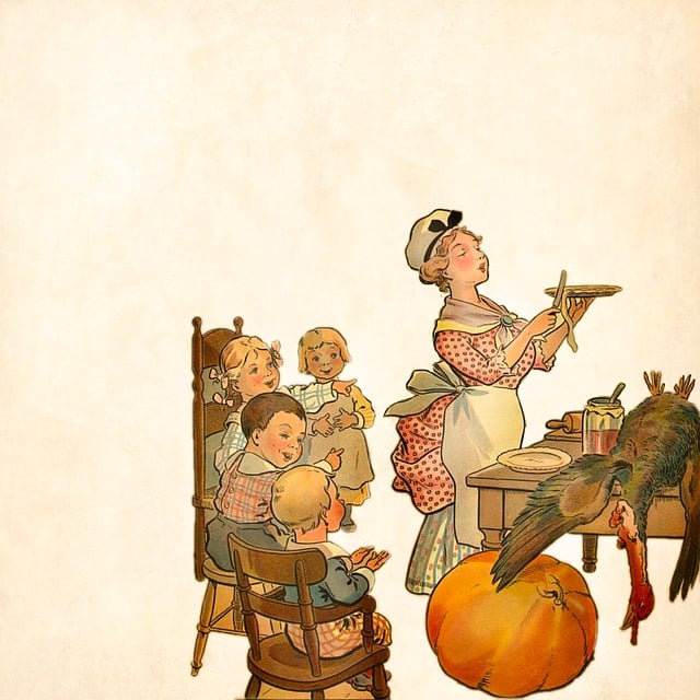 Free thanksgiving day women turkeys illustration