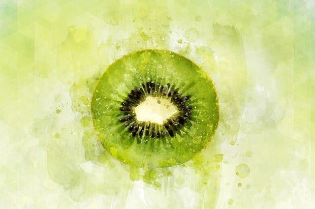 Kiwi, Fructe, Acuarelă, Verde, Alimente