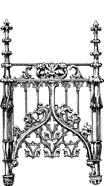Free frame decorative fence vector