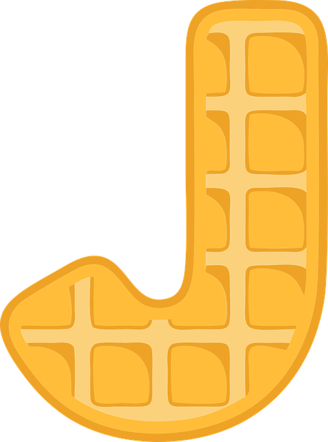 J, Alfabet, Wafel, Brief, Typografie