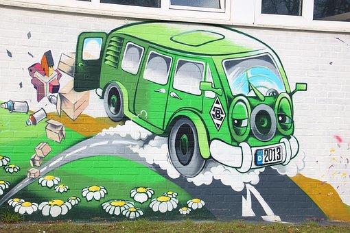 Auto, Fahrzeug, Fahren, Straße, Gras