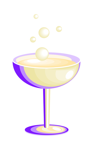Free glass drink cocktail illustration