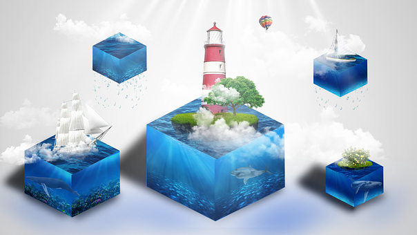 Free Cube Sea illustration and picture