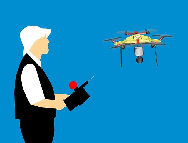 Free drone man playing illustration