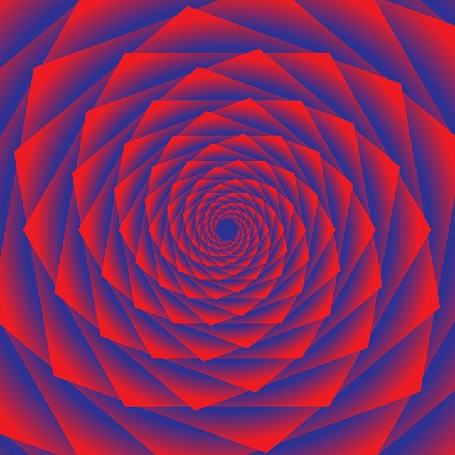 Free fractal rose blue vector