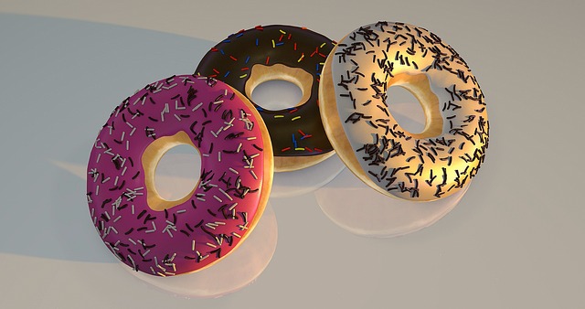 Donuts, 3D-Hintergrundbilder